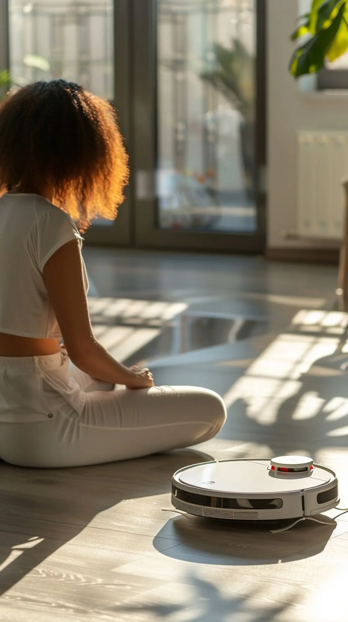 Saugroboter reinigt den Boden